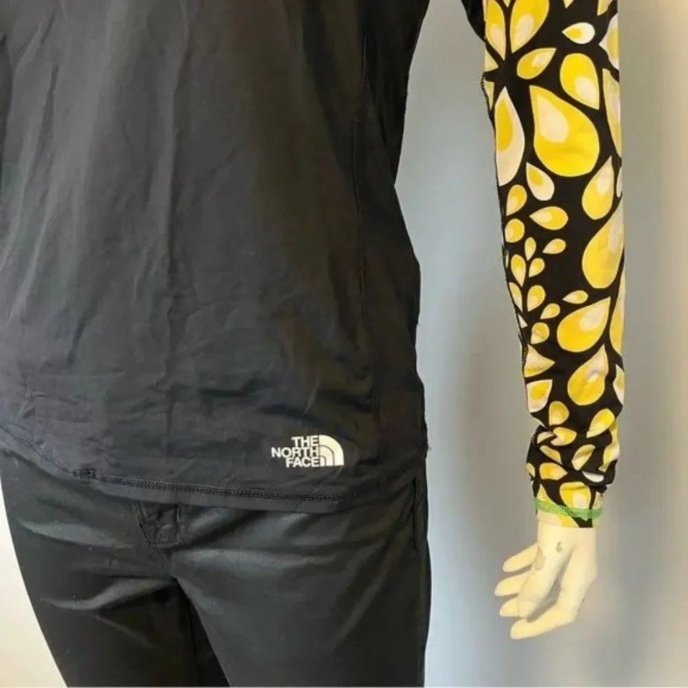 The North face Rash Guard top fro women size medium black and yellow - Picture 4 of 7